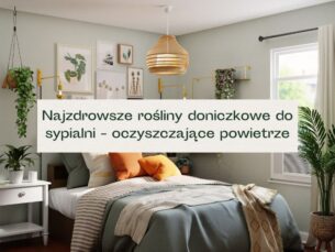 Sypialnia z roślinami doniczkowymi